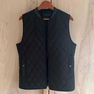 Zara Quilted Vest - Black